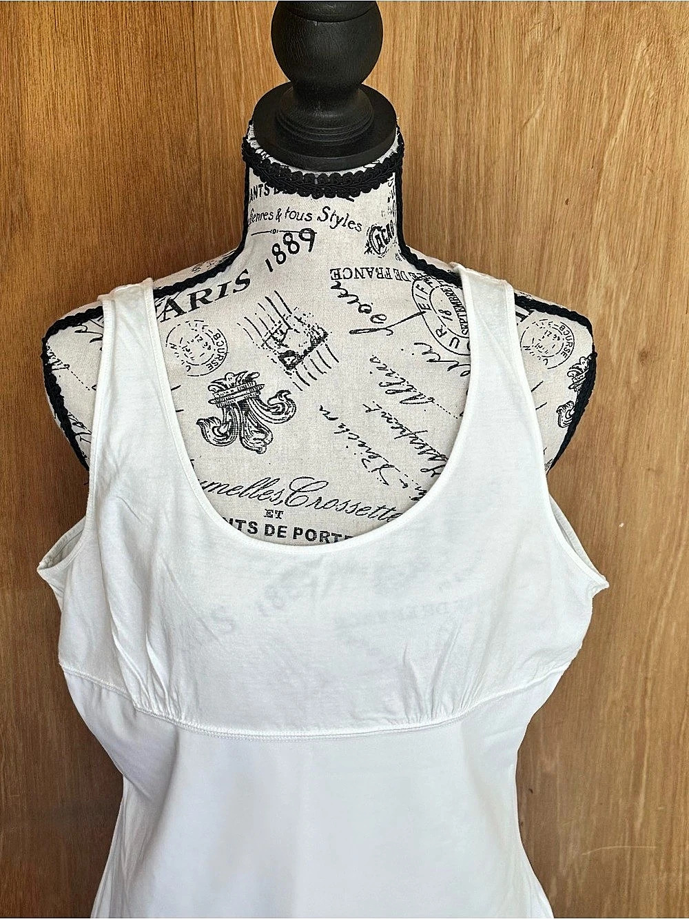 George White Camisole Stretch  Tank Top XXL Cotton Blend GL39K250